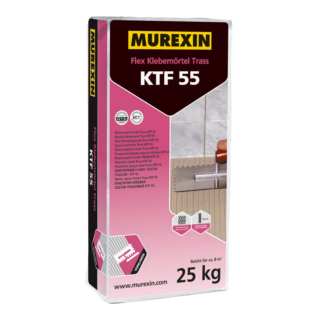 Mortier colle gris - MUREXIN KTF 55 (25 kg) - Minéral Pierre Naturelle
