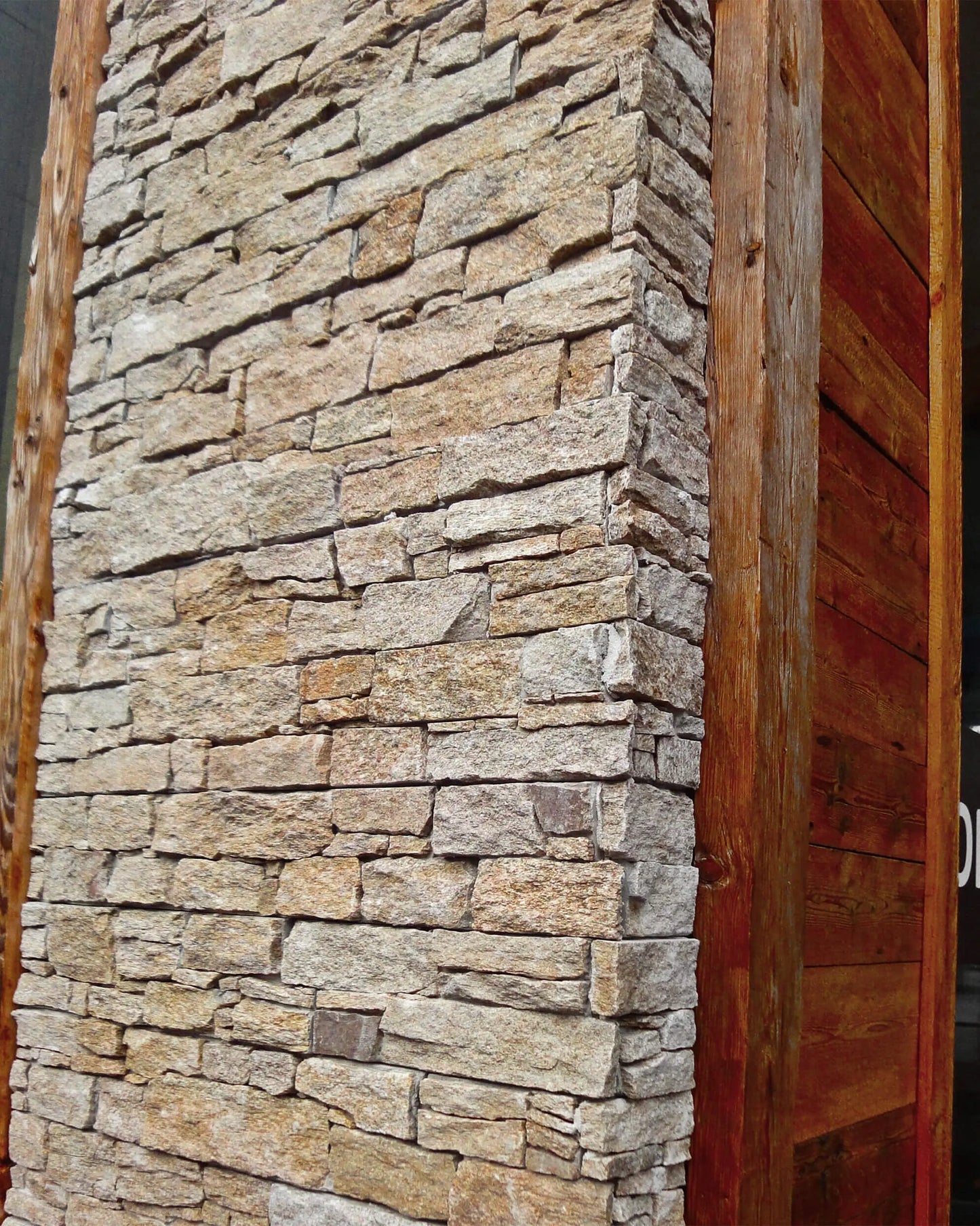 Parement GRANIT BEIGE - Préassemblé + Angles - Minéral Pierre Naturelle