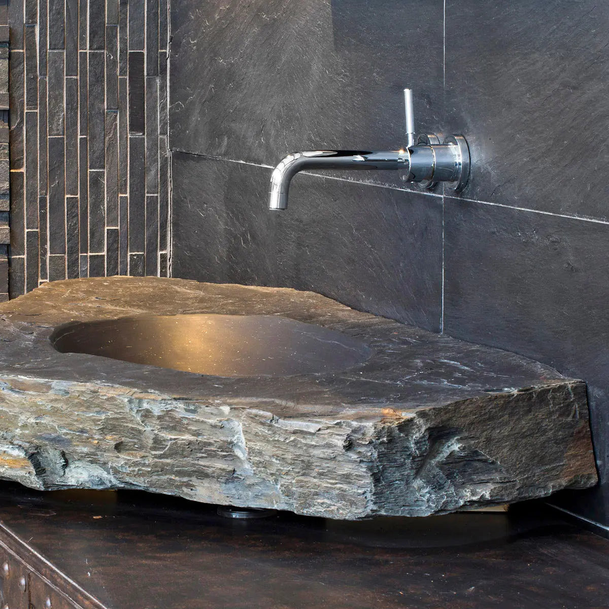 Dallage en ARDOISE NOIRE - Minéral Pierre Naturelle