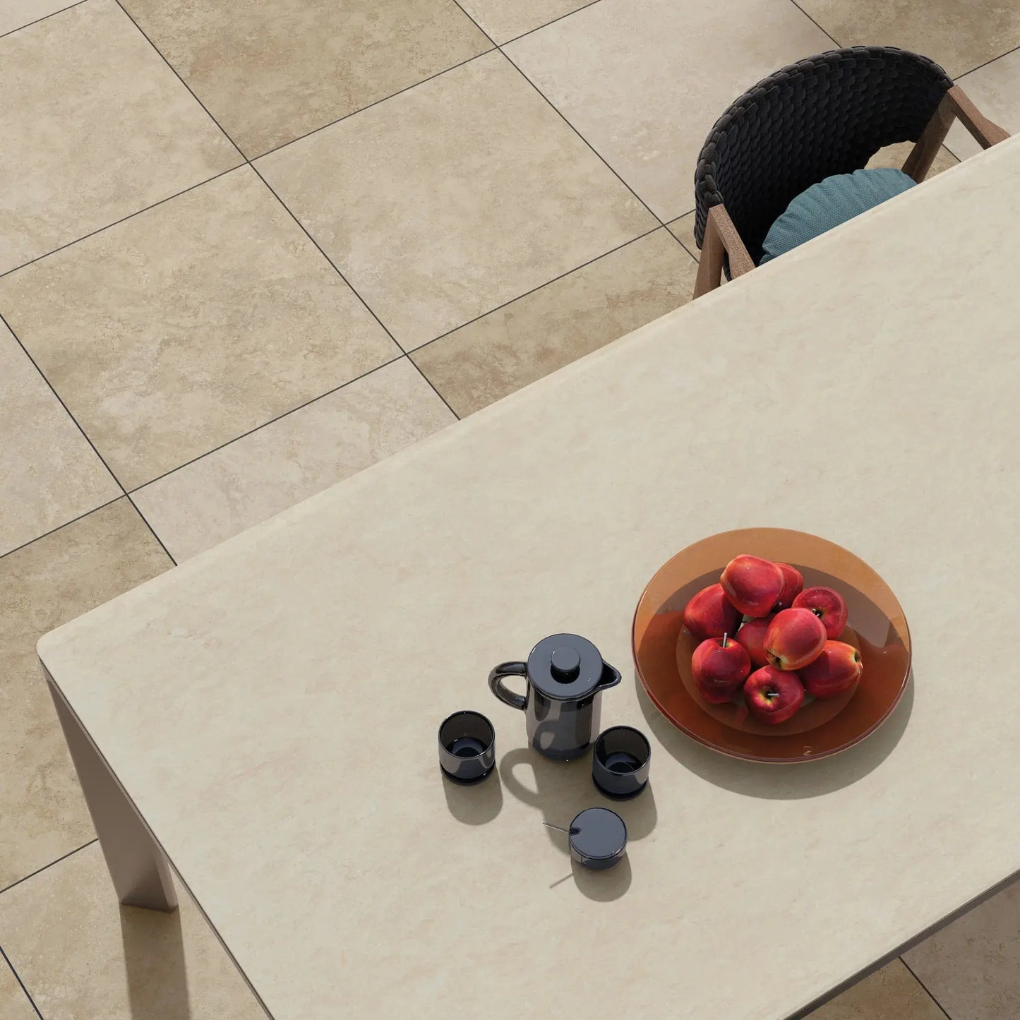 Grès cérame effet pierre TRAVERTIN RUSTIC - Minéral Pierre Naturelle