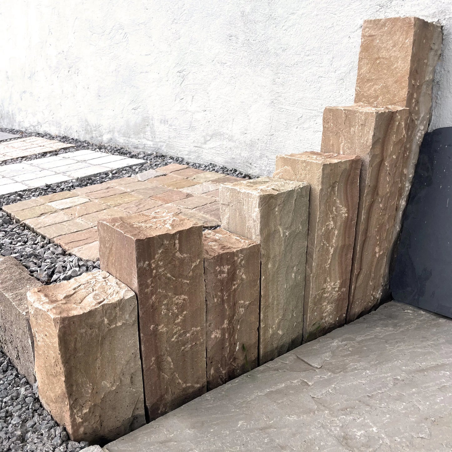 Palissade en grès DORATO - Minéral Pierre Naturelle