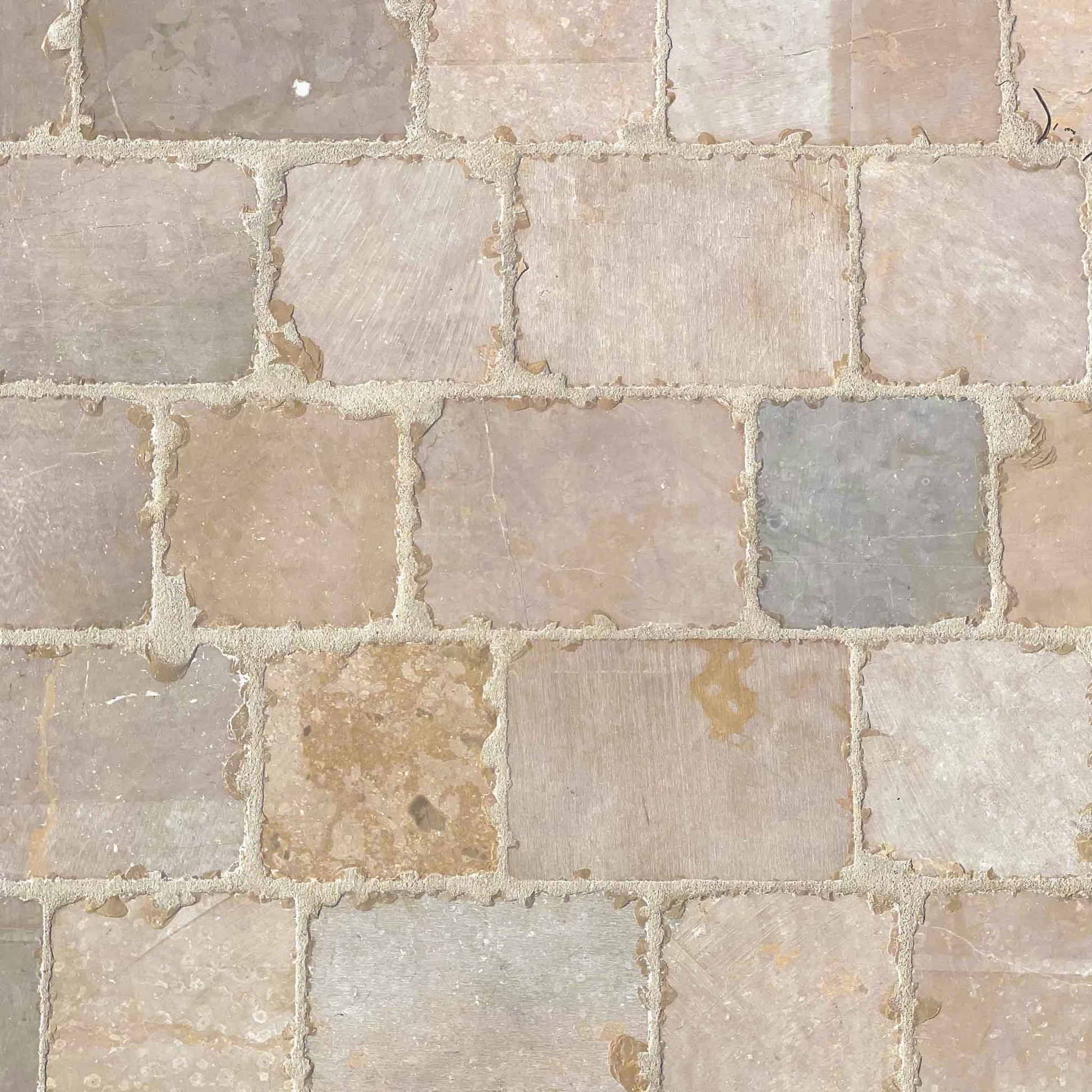 Pavé en pierre calcaire ALMENDRA MIX scié - Minéral Pierre Naturelle