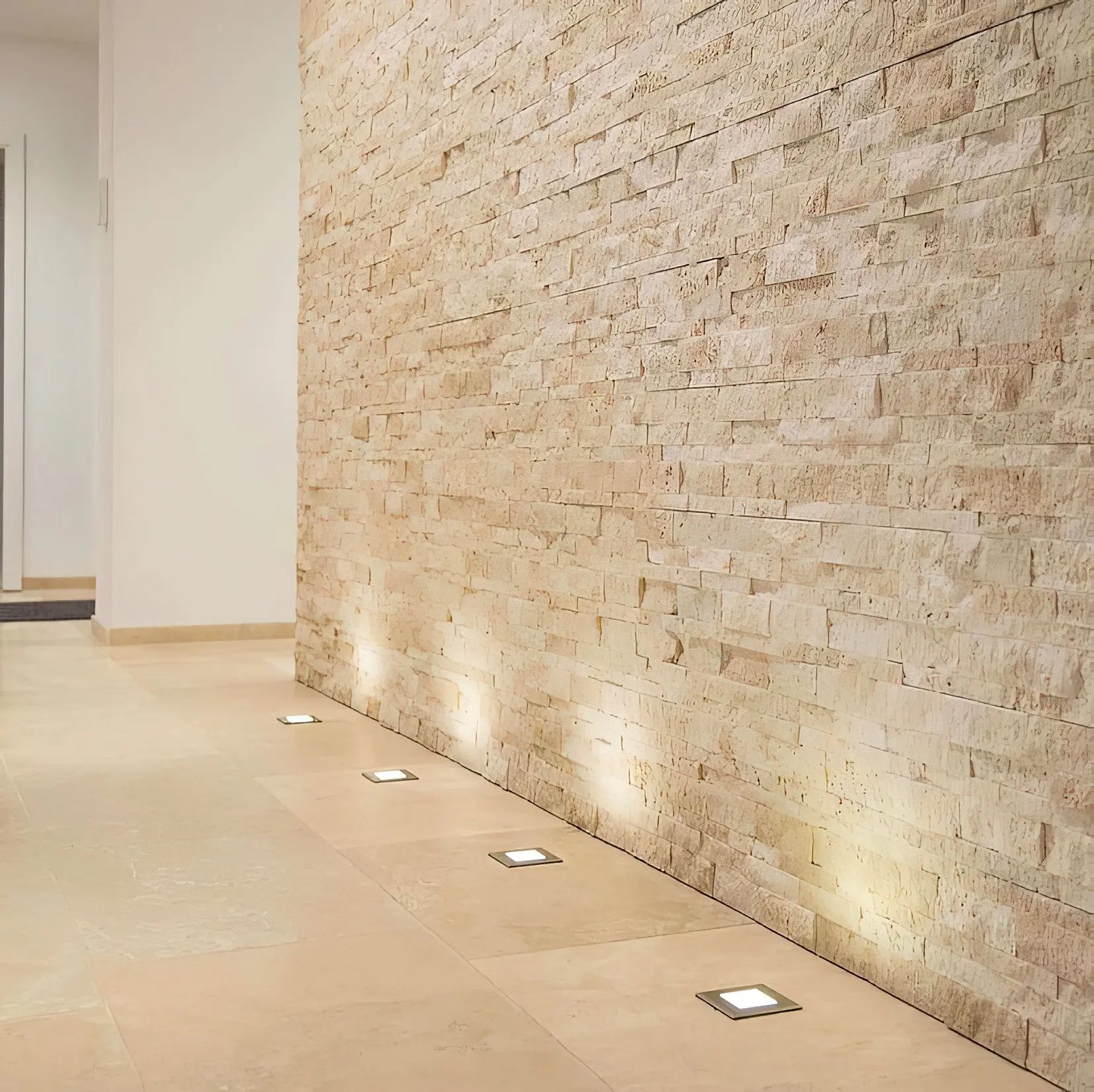 Parement TRAVERTIN LIGHT - Préassemblé - Minéral Pierre Naturelle