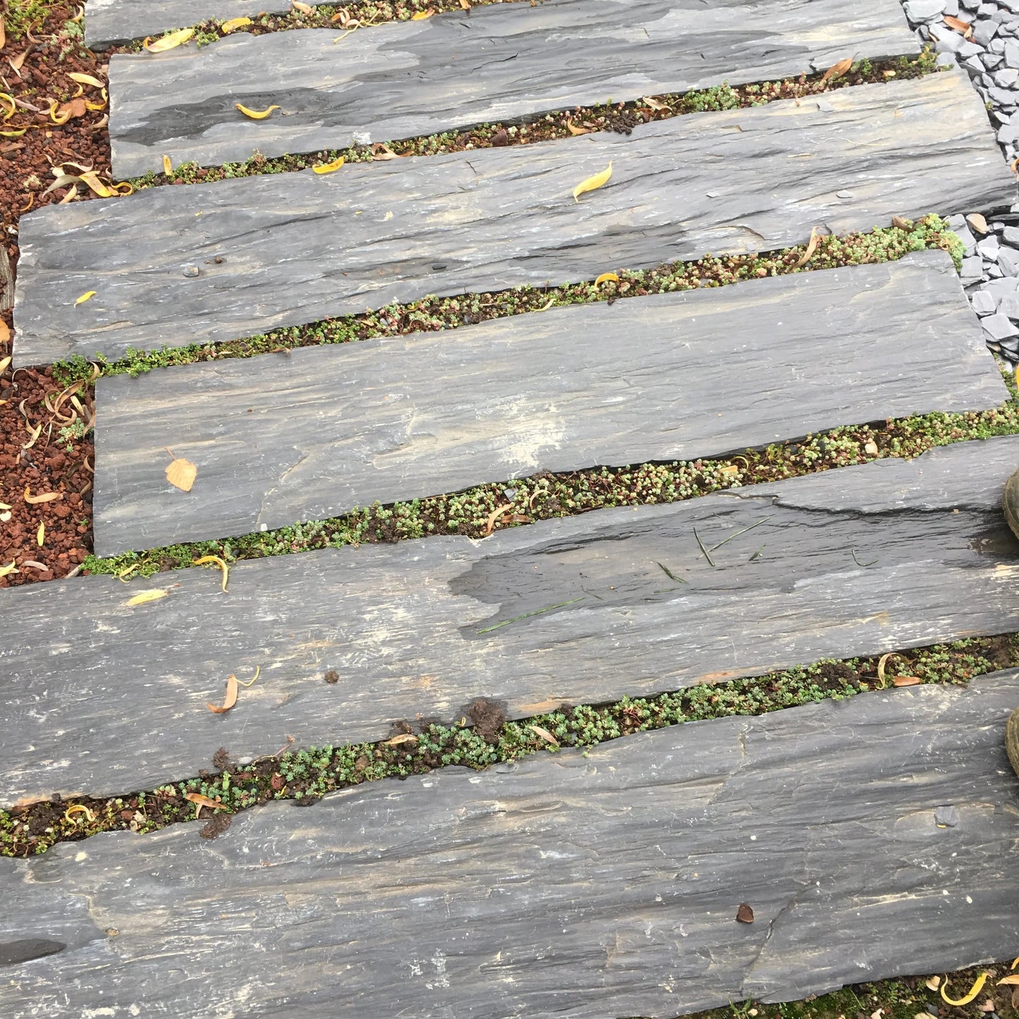 Pas japonais en schiste BLACK SLATE AZUL - Minéral Pierre Naturelle