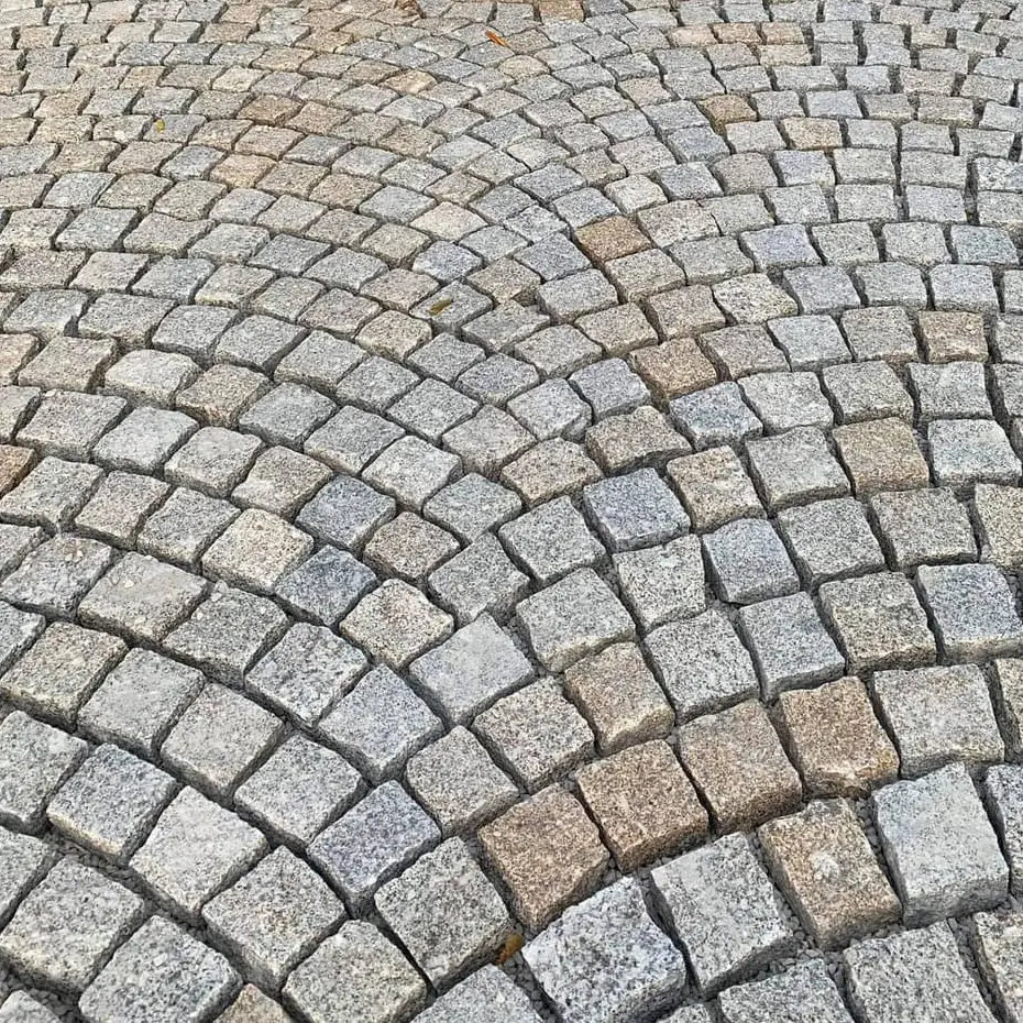 Pflaster Granit MIX Grau-Gelb