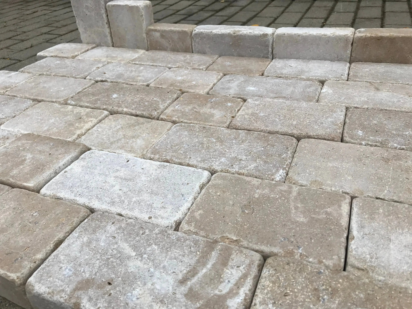 Pavé en pierre calcaire SINAI PEARL - Minéral Pierre Naturelle