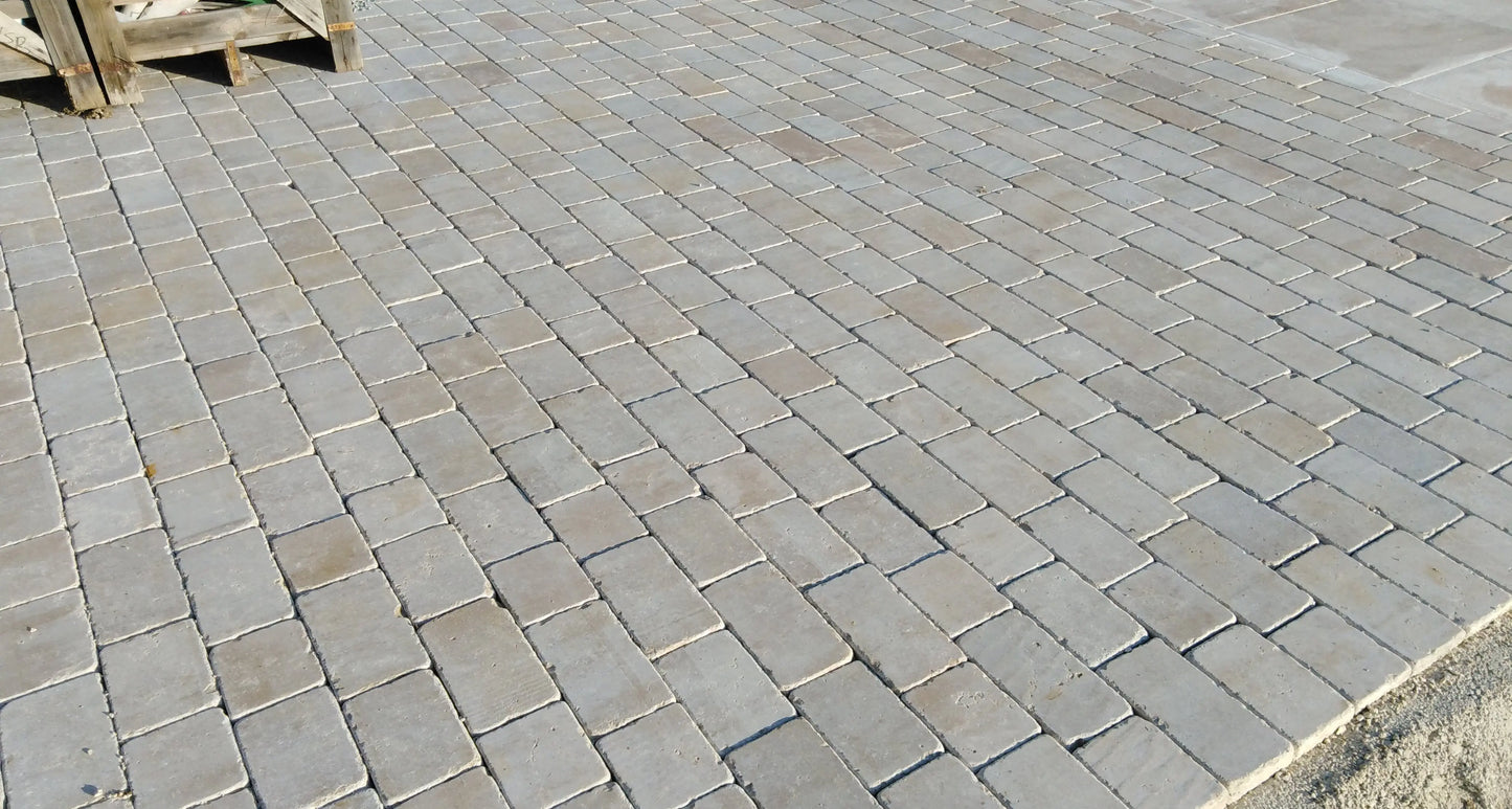 Pavé en pierre calcaire SINAI PEARL - Minéral Pierre Naturelle