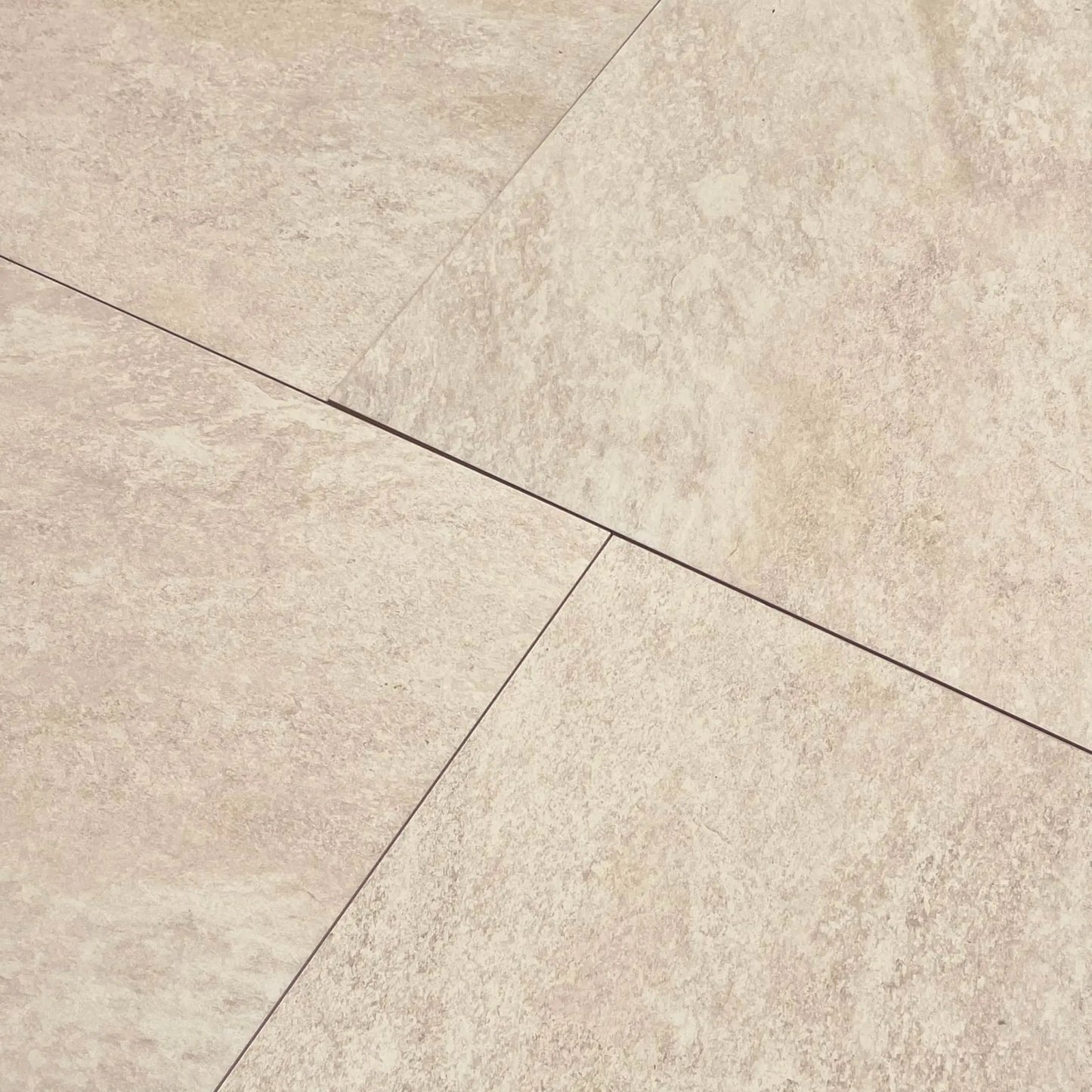 Grès cérame effet pierre QUARTZIT BEIGE - 60 x 60 x 2 cm - Minéral Pierre Naturelle