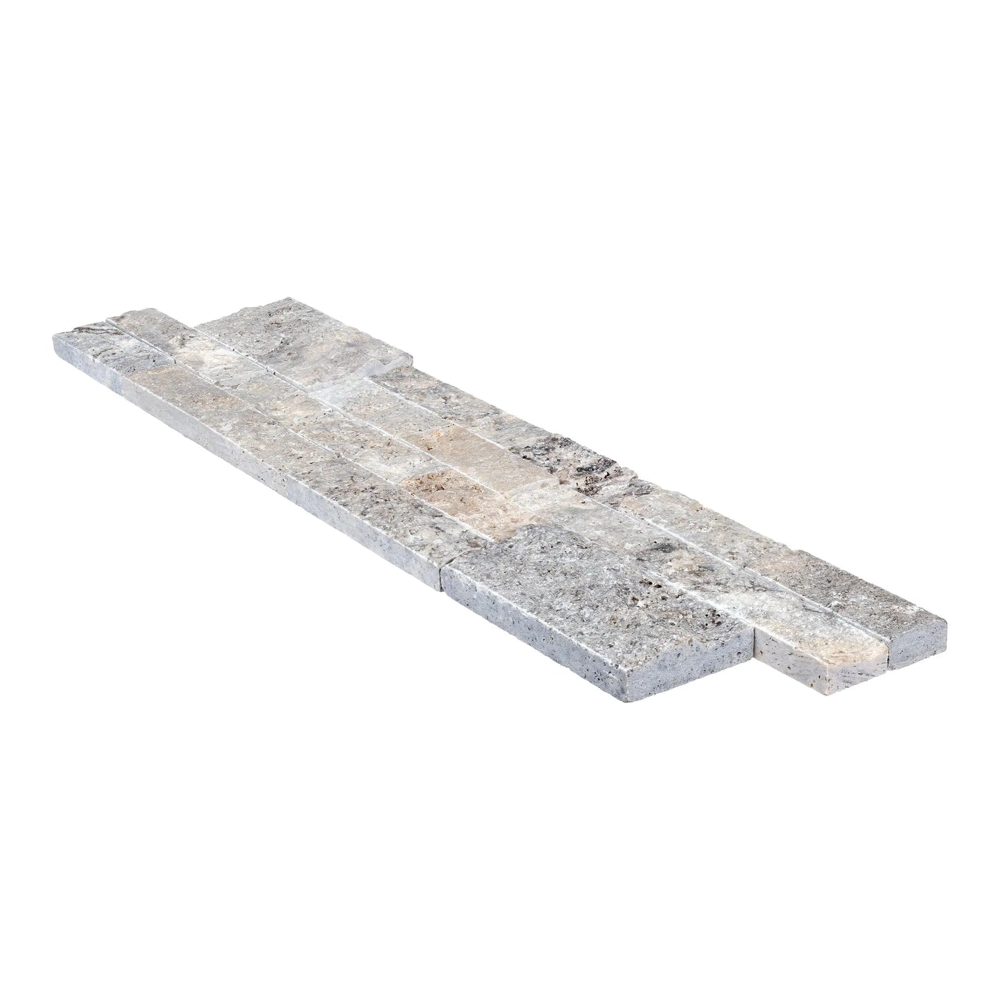 Parement en TRAVERTIN SILVER - Préassemblé - Minéral Pierre Naturelle