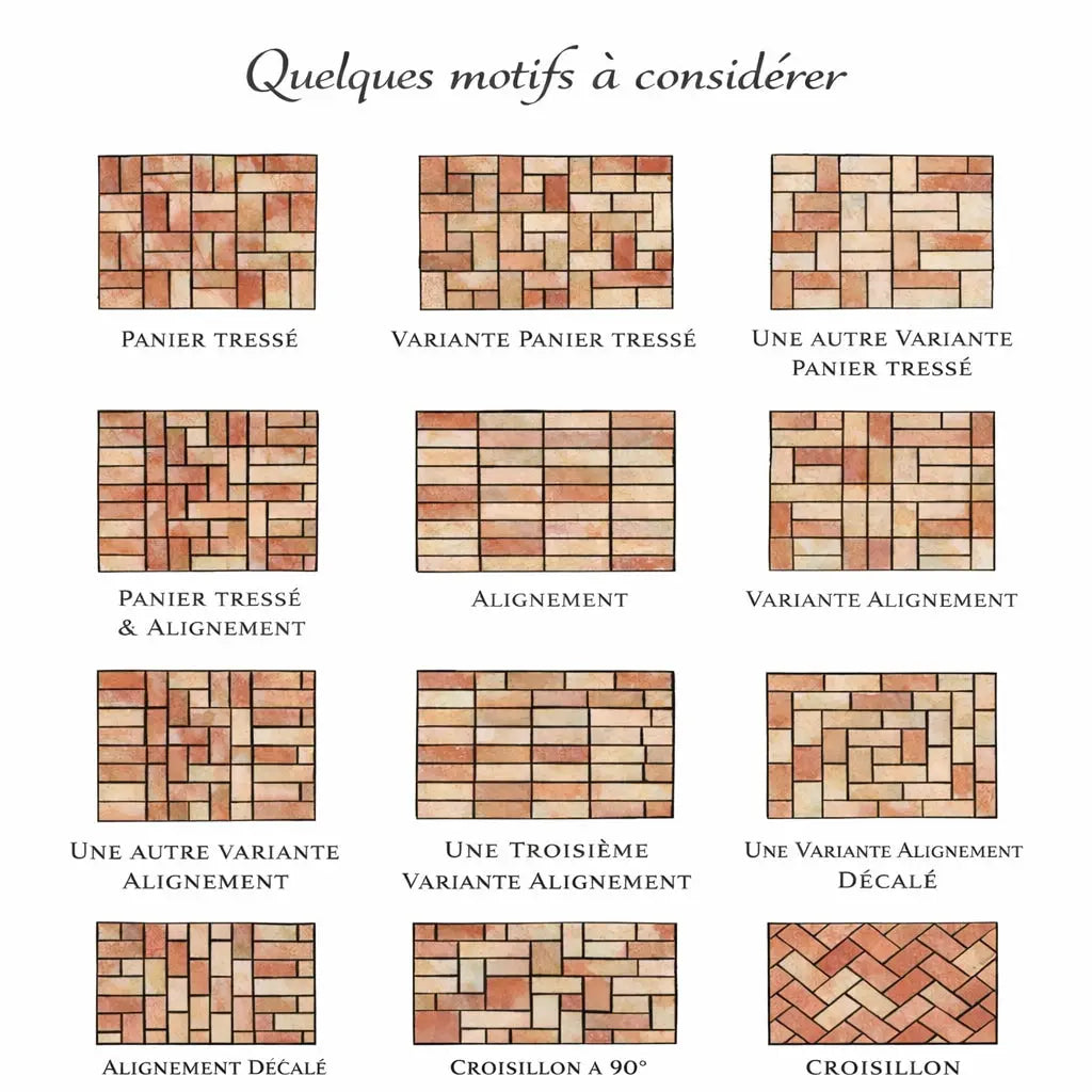 Parement TERRE CUITE 30x8 cm - Brique artisanale pleine masse Minéral pierre naturelle