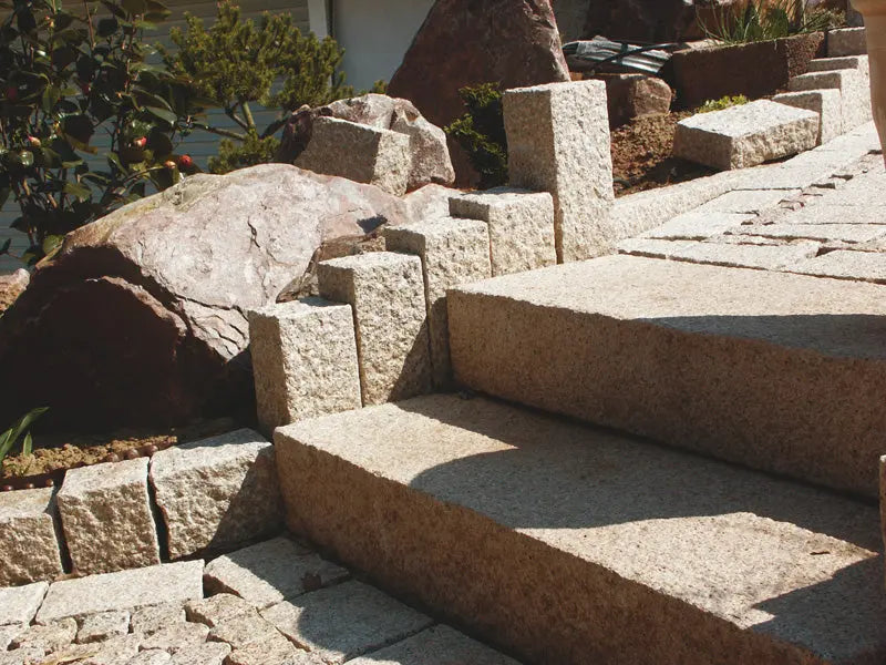 Palissade en granit ROSA DORA - Minéral Pierre Naturelle