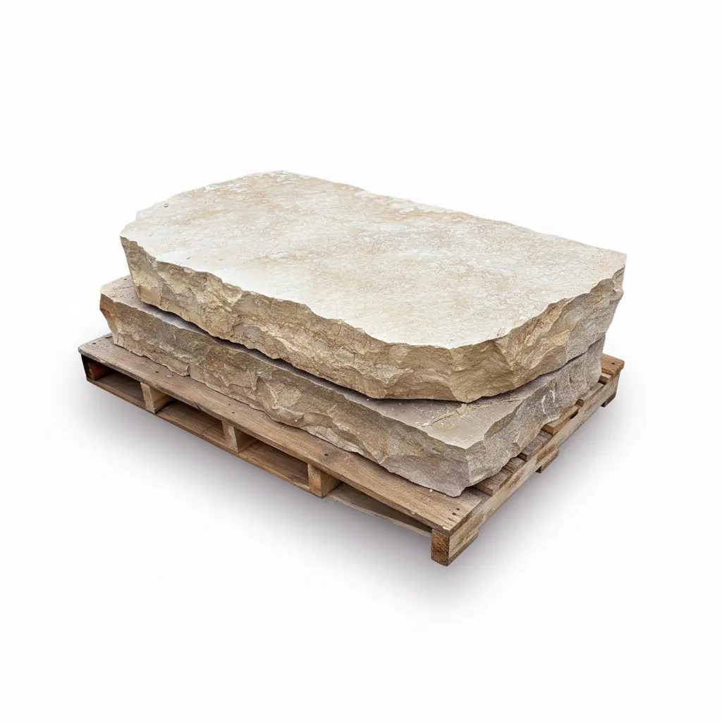 Blockstufe KALKSTEIN ALMENDRA Natürlich