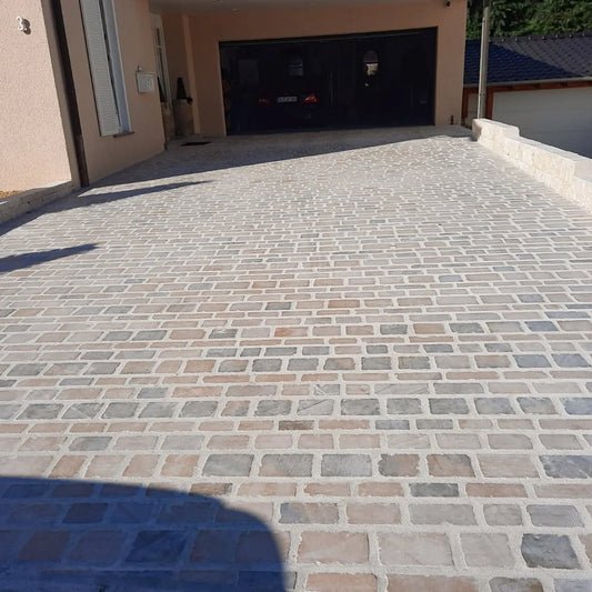 Pavé en pierre calcaire ALMENDRA VIEILLE VILLE - Minéral Pierre Naturelle