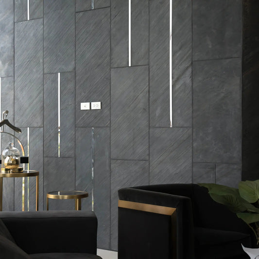 Natursteinfurnier BLACK SLATE Minéral Naturstein