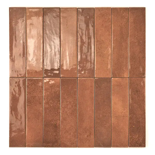 Fliese COTTO glänzend 30 x 7,5 x 0,9 cm – Oberfläche: glänzend – rektifiziert: nein – Material: Steingut (nicht durchgefärbt)
