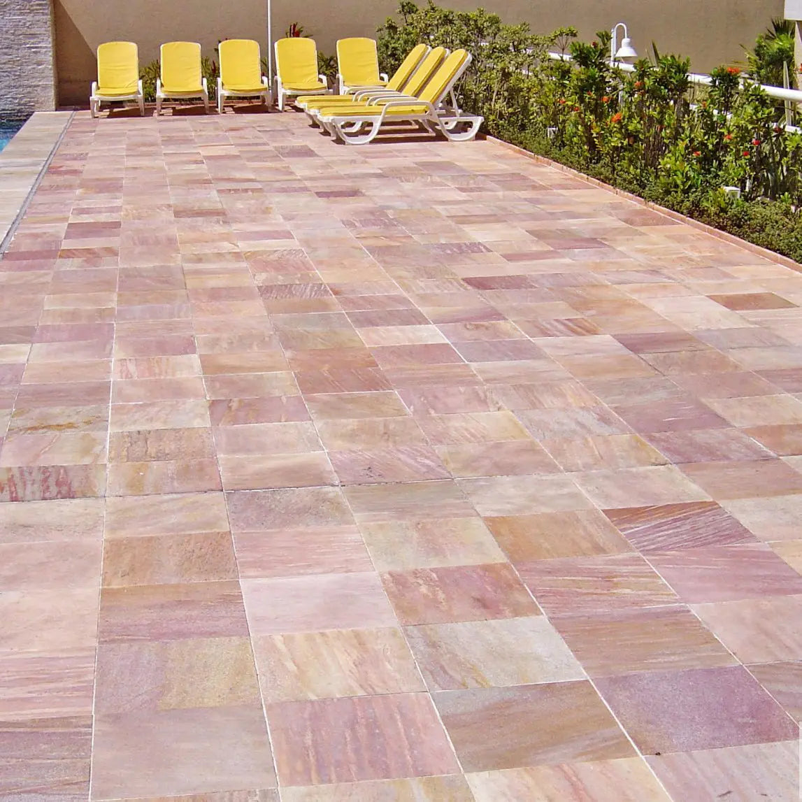 Dallage en QUARTZITE CORAL PINK Minéral pierre naturelle