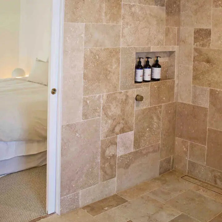 Dallage en TRAVERTIN MIX - Minéral Pierre Naturelle