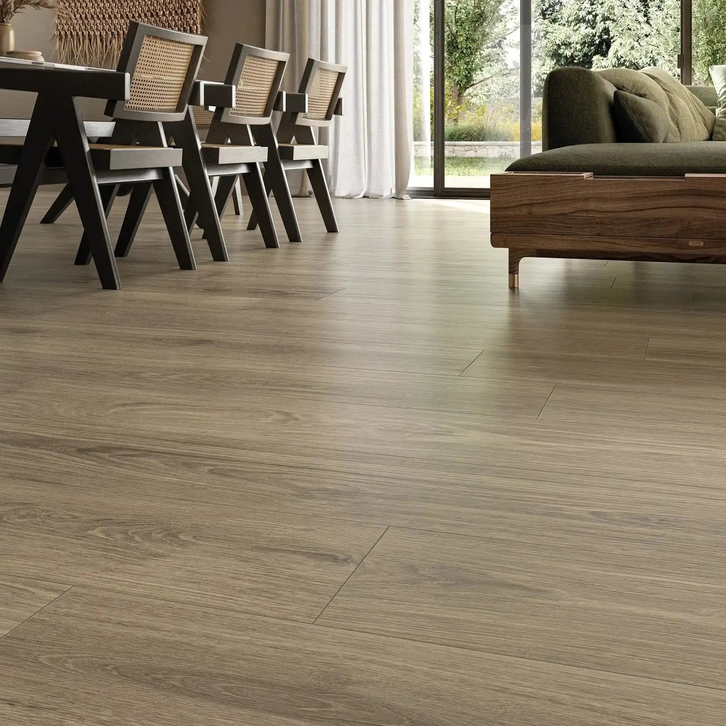 Carrelage effet bois CEDRO - 120 x 20 cm Minéral pierre naturelle