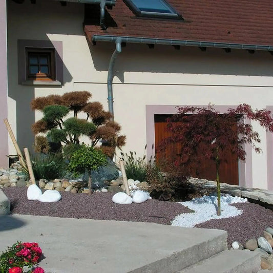 Gravier concassé en grès QUARTZITE ROUGE - 8/11 mm - Minéral Pierre Naturelle