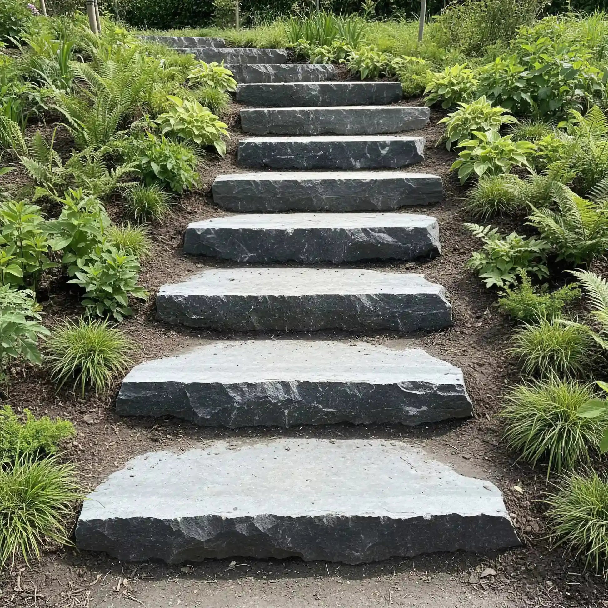 Marche naturelle en PIERRE BLEUE DU HAINAUT Minéral pierre naturelle