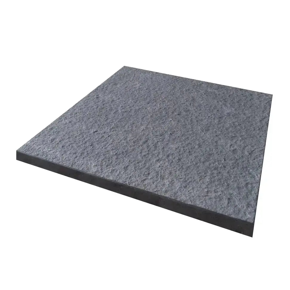 Margelle Basalt SUPER BLACK sans larmiers - Finition Flammée sans Larmiers