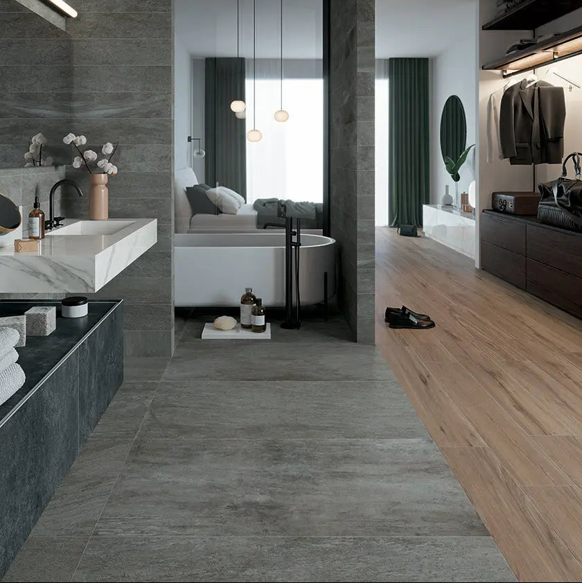 Grès cérame effet pierre NEMI - Minéral Pierre Naturelle