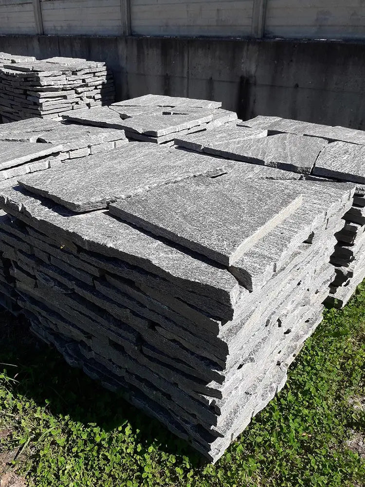 Opus Incertum en gneiss ALPINA WHITE - Minéral Pierre Naturelle