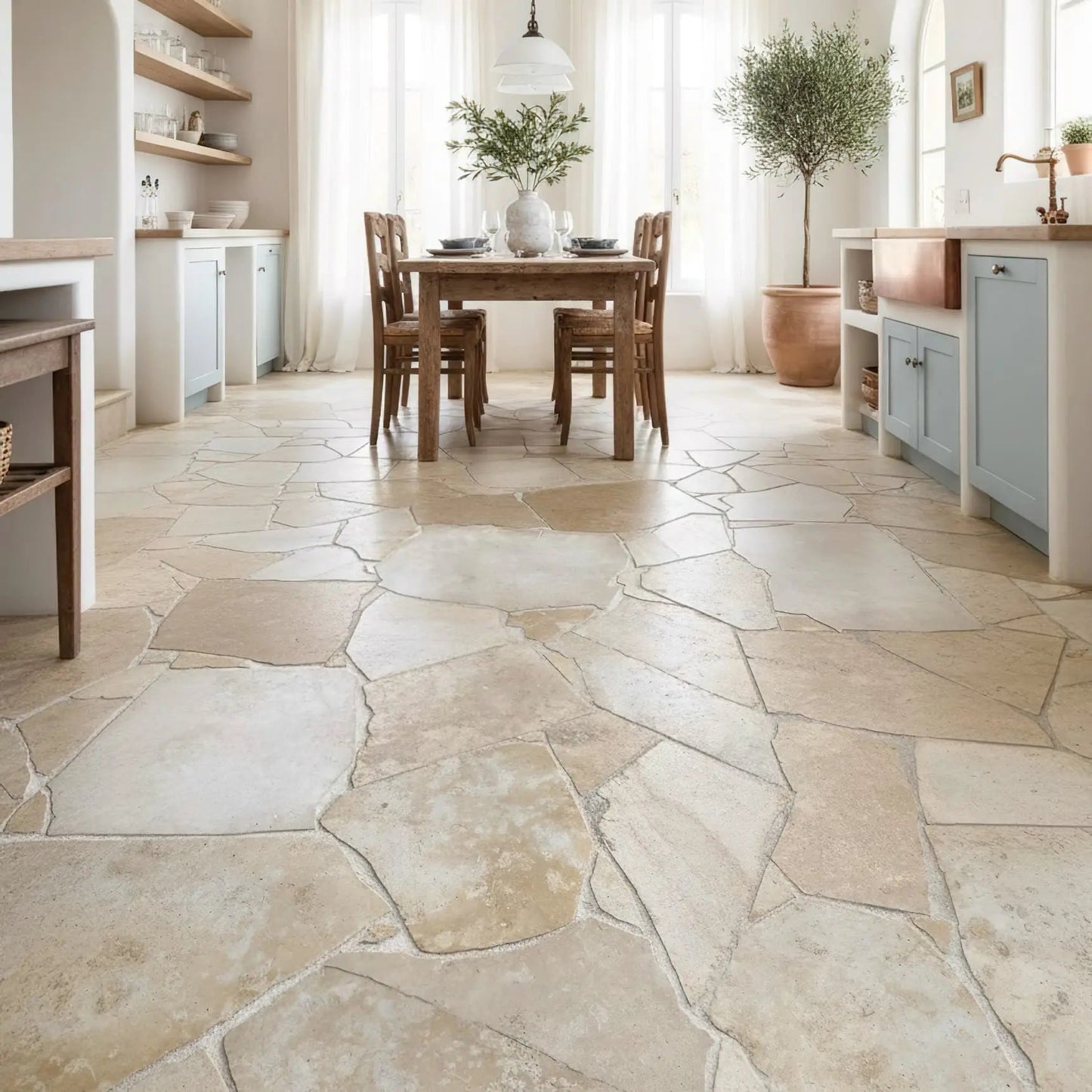 Opus Incertum en PIERRE CALCAIRE Minéral pierre naturelle