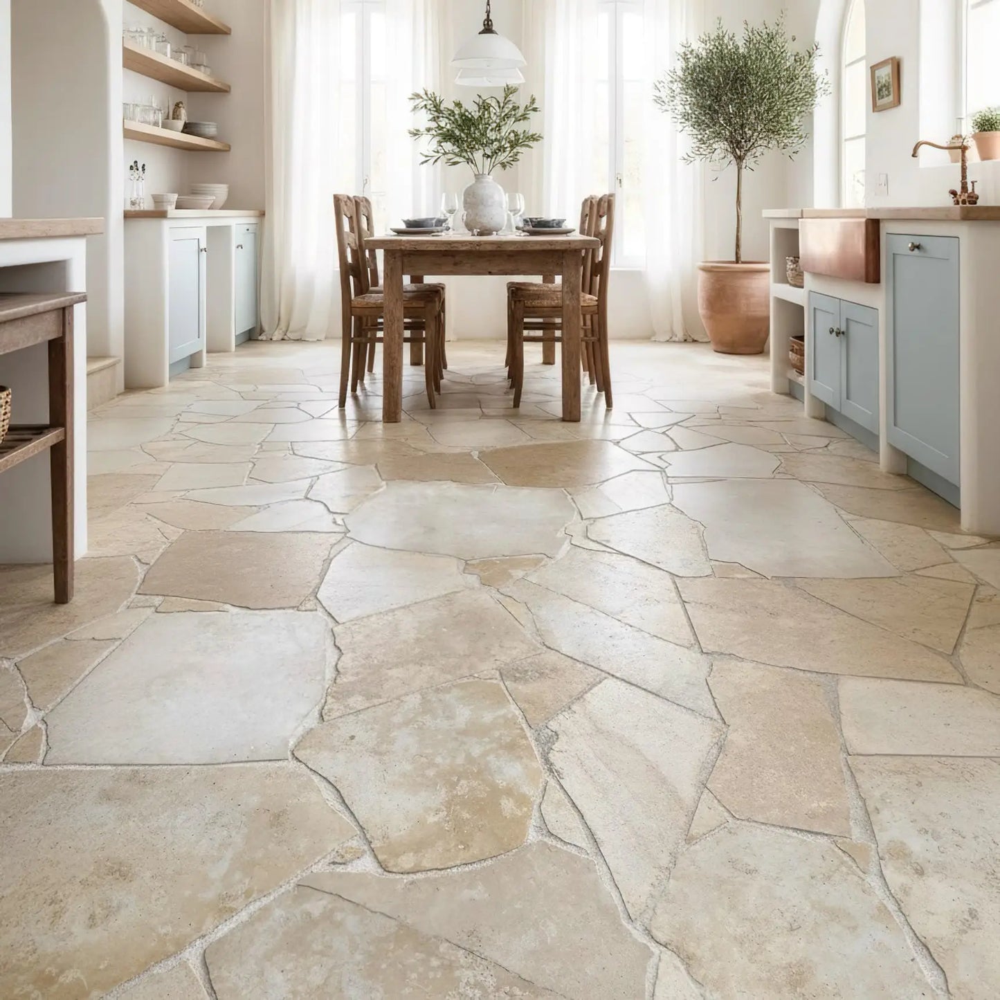 Opus incertum intérieur en PIERRE CALCAIRE Minéral pierre naturelle