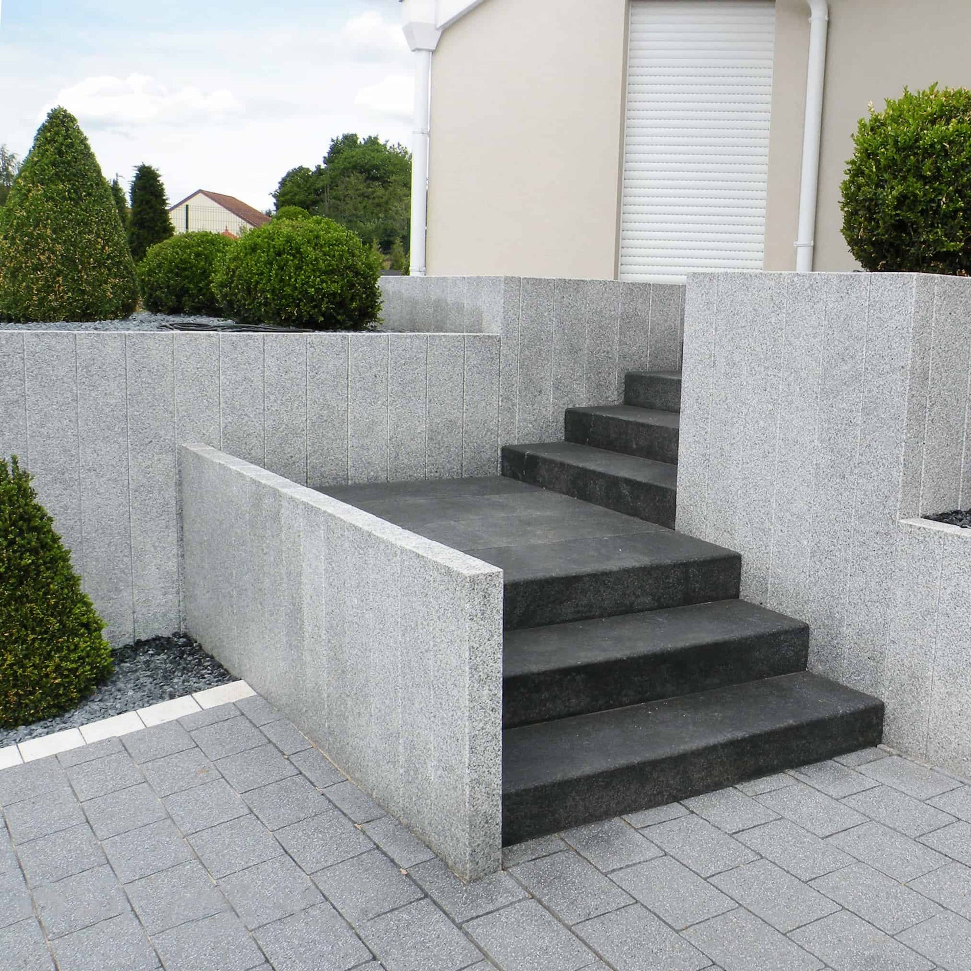 Palissade en granit SILVERSAND Minéral pierre naturelle