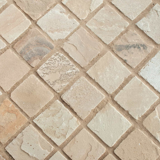 Pavé en grès KANDLA BEIGE Minéral pierre naturelle