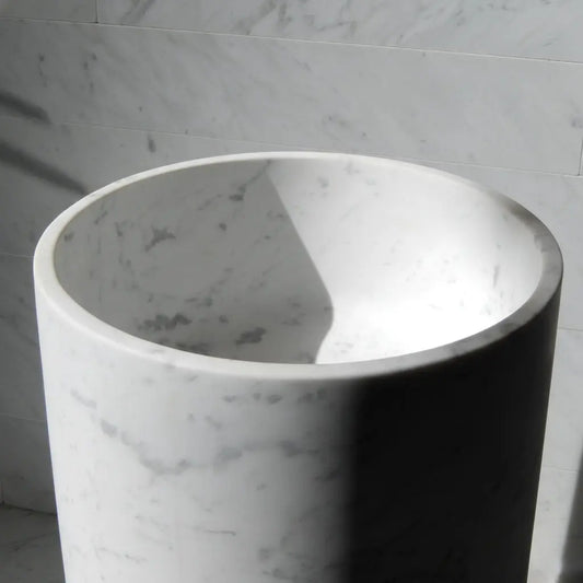 Standwaschbecken aus weißem Marmor CARRARA GIOIA – Minéral Naturstein