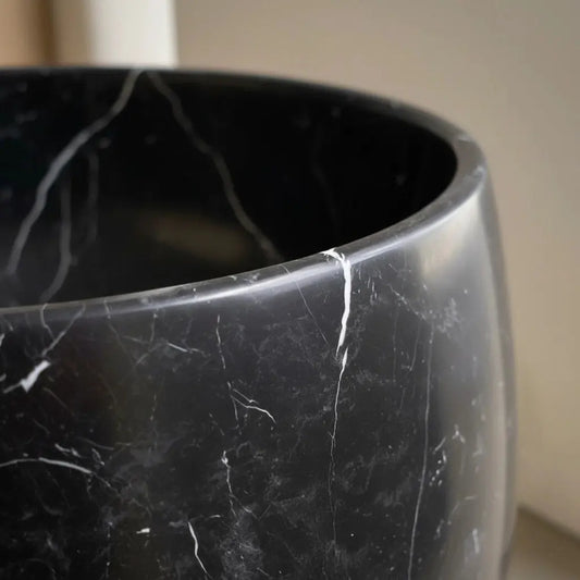 Vasque sur pied en marbre NOIR MARQUINA