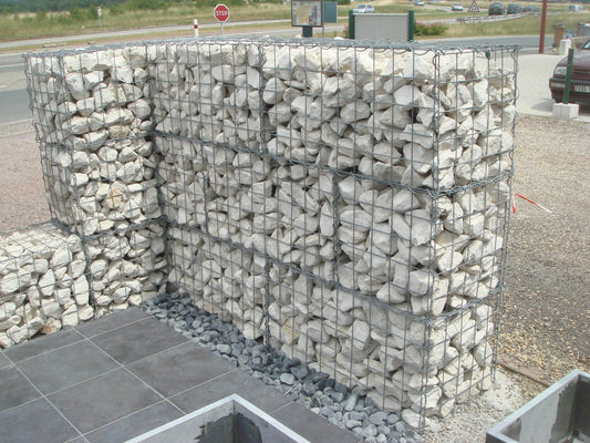 Kalkstein beige/blanc pour gabion