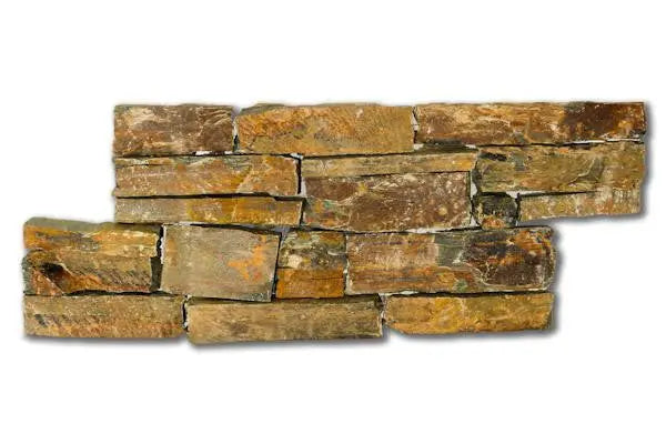 Parement SCHISTE FERRUGEM - Préassemblé + Angles - Minéral Pierre Naturelle