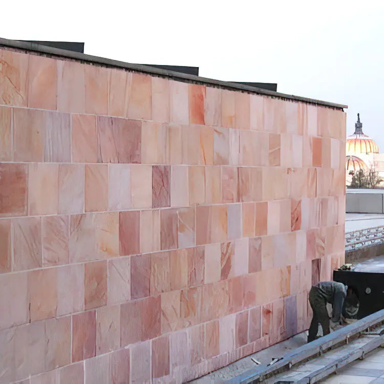 Dallage en QUARTZITE CORAL PINK Minéral pierre naturelle