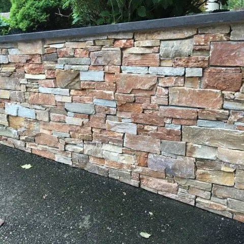 Parement QUARTZITE HONEY - Préassemblé + Angles - Minéral Pierre Naturelle