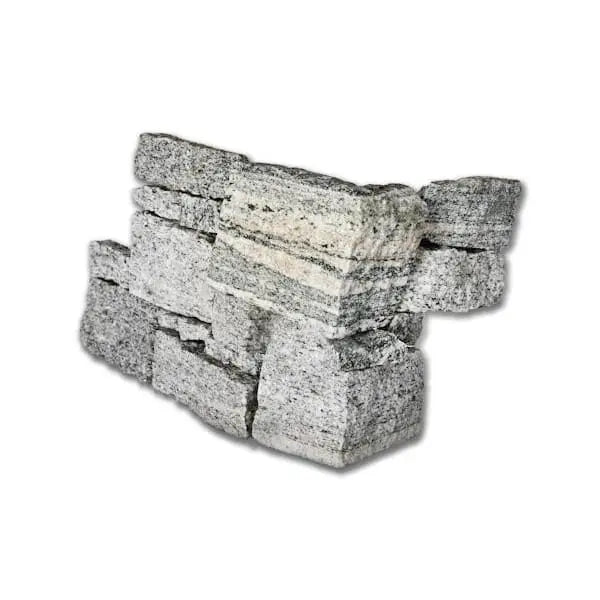 Parement en granit MOUNTAIN GREY - Préassemblé + Angles Minéral pierre naturelle