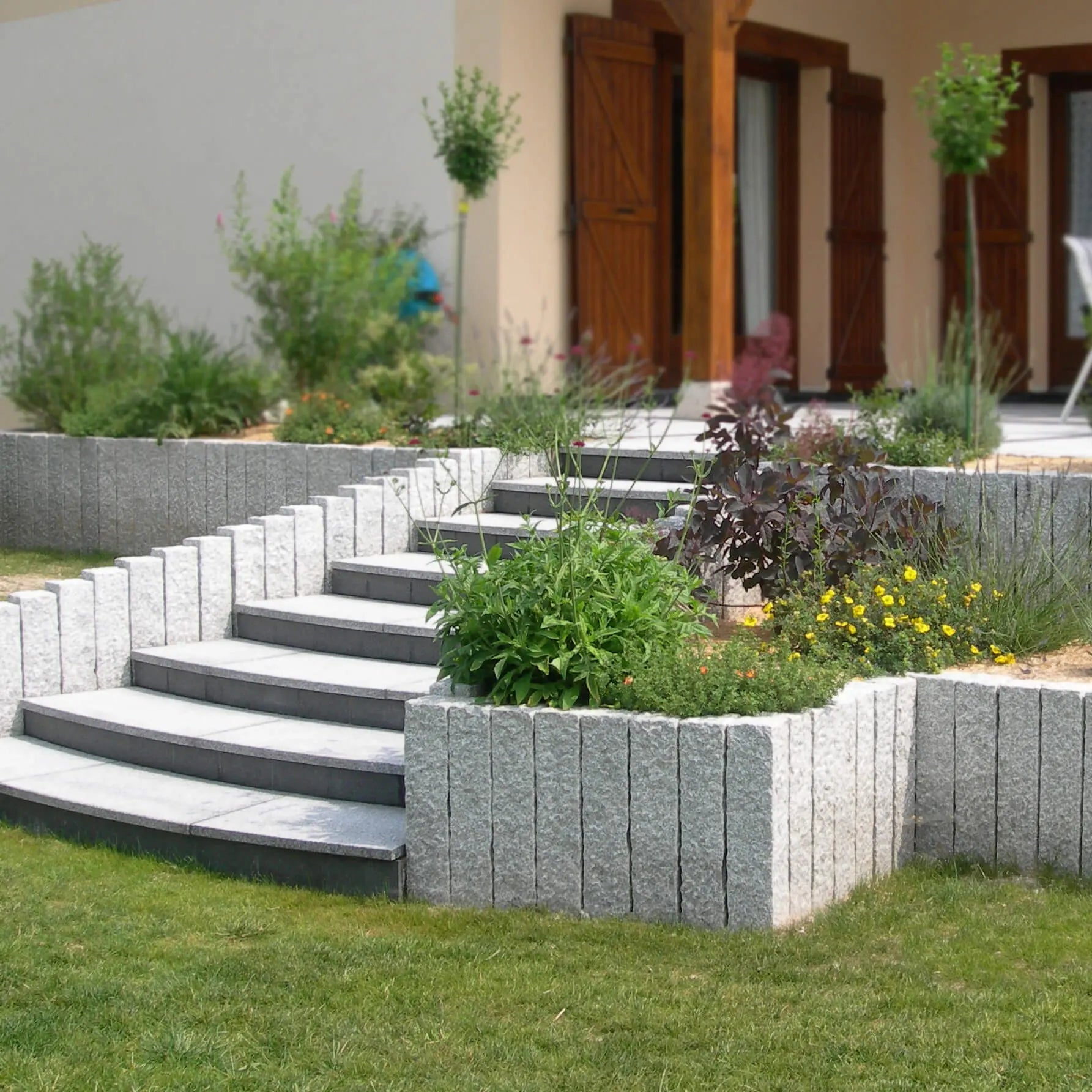 Palissade en granit SILVERSAND Broché - Minéral Pierre Naturelle