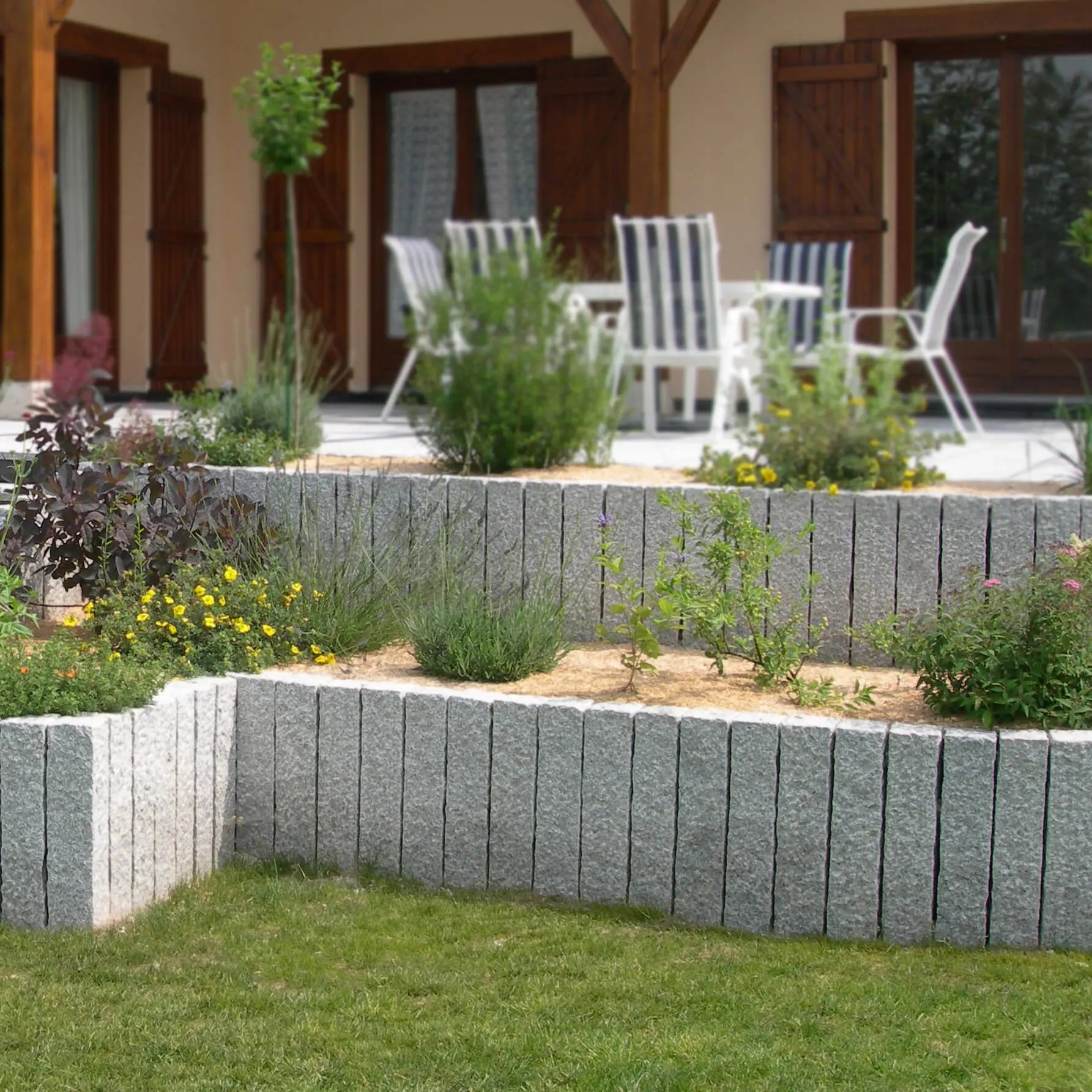 Palissade en granit SILVERSAND Broché - Minéral Pierre Naturelle