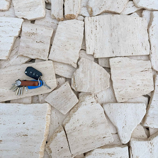 Opus Incertum en TRAVERTIN - Vieilli brut Minéral pierre naturelle