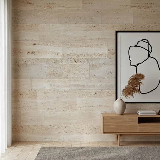 Parement TRAVERTIN VEINCUT Minéral pierre naturelle