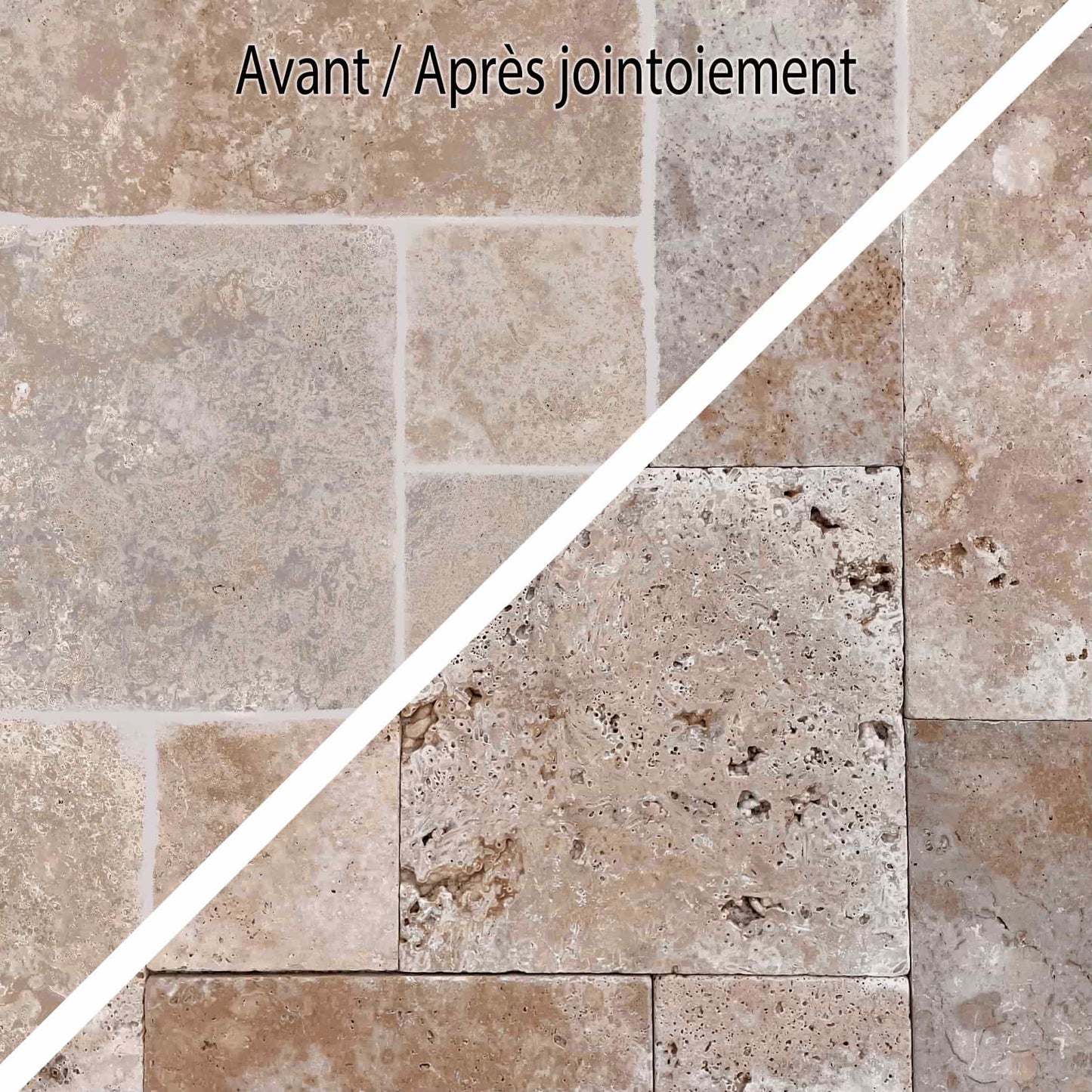 Dallage intérieur en TRAVERTIN RUSTIC - Minéral Pierre Naturelle