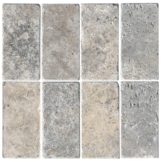 Pavé en TRAVERTIN SILVER - Minéral Pierre Naturelle