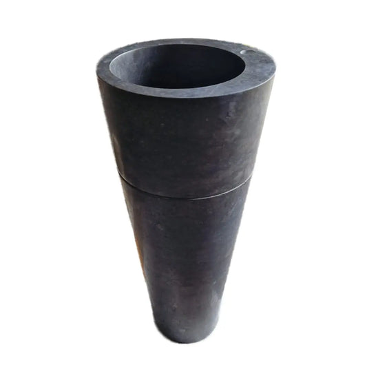 Vasque sur pied en marbre noir, finition adoucie, percements pour robinet et évacuation. Unique, authentique, adaptée aux salles de bain modernes et classiques.