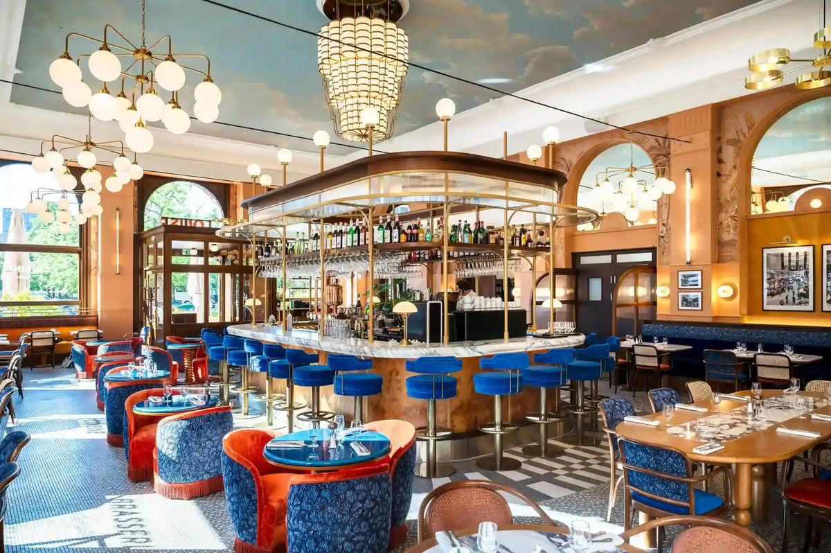 Brasserie Louise in Straßburg: eine Marmorsignatur von Minéral