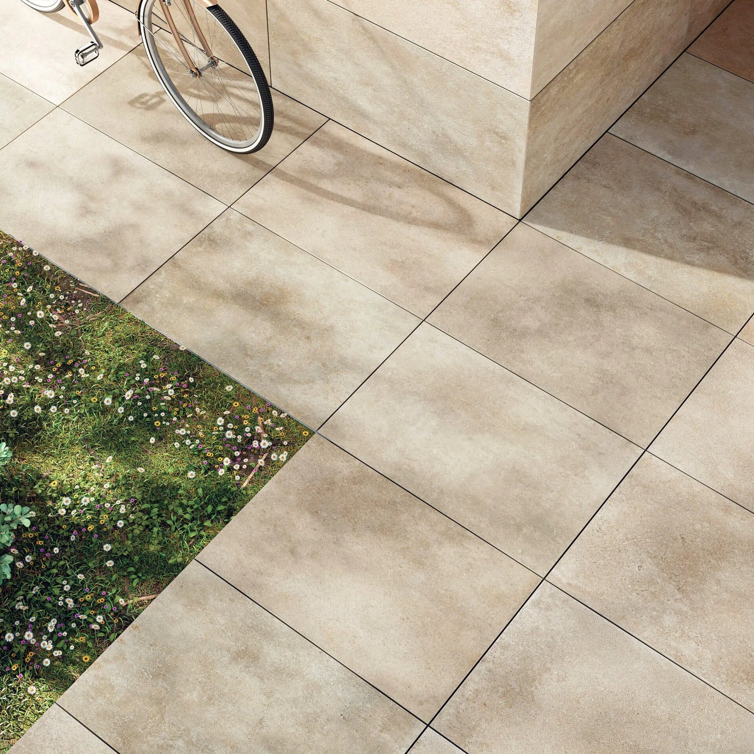 Bodenplatte Sandstein C Kalkstein FRAN - 90x60x2 cm
