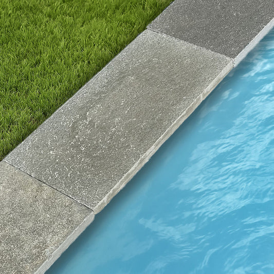 Margelle en pierre calcaire LIMA GRIS Minéral pierre naturelle