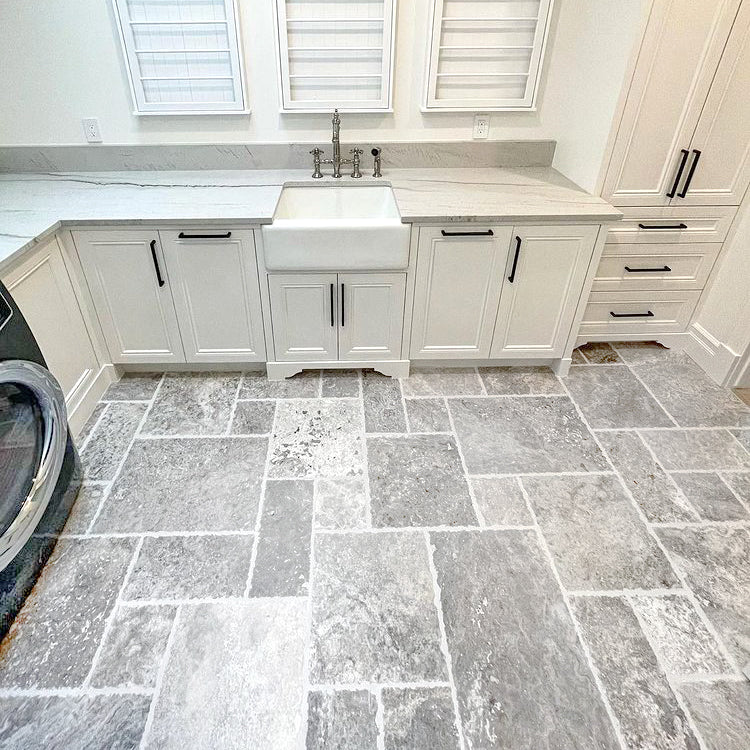 Bodenplatte TRAVERTIN SILVER
