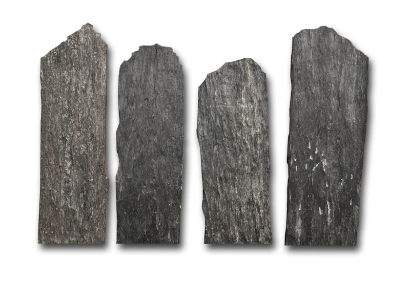 Sichtschutz Schiefer BLACK SLATE AZUL Kante gebrochen
